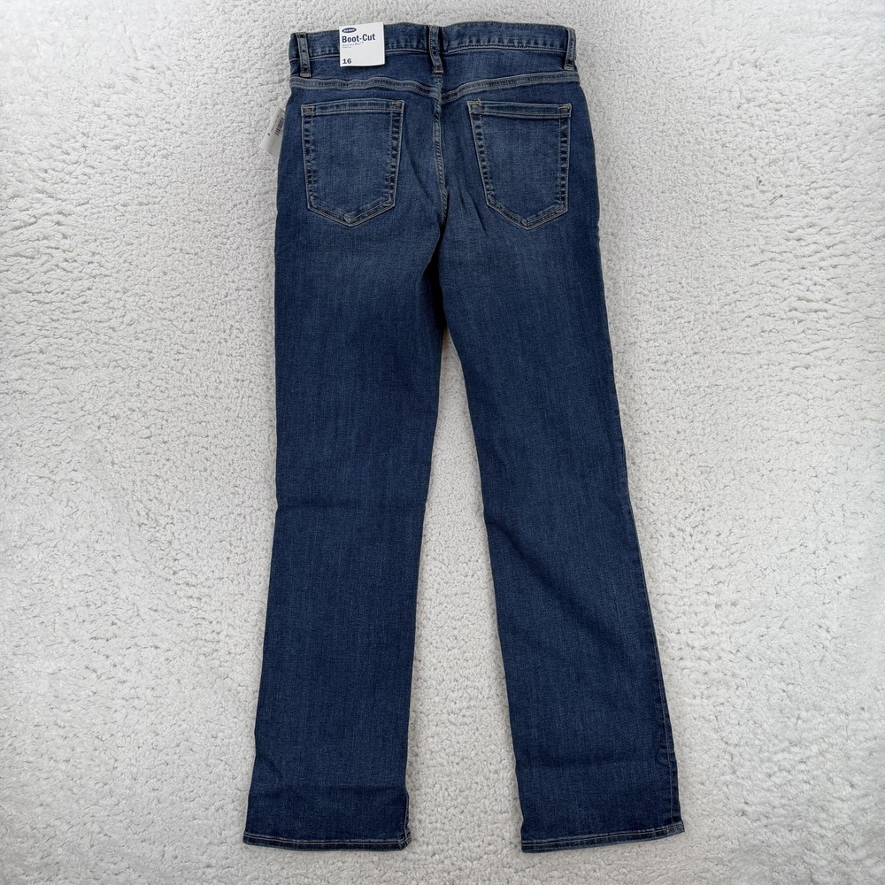 Old Navy Kids 16 Blue Boot-Cut Built-In Flex Adjustable Waist Denim Jeans - Picture 2 of 10